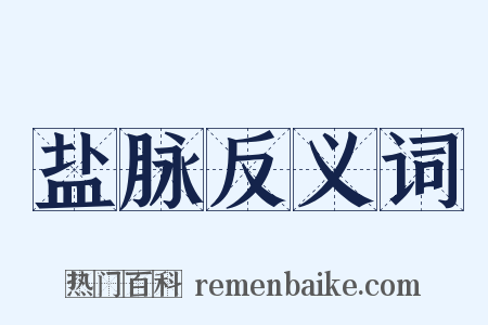 盐脉反义词是什么意思的图片